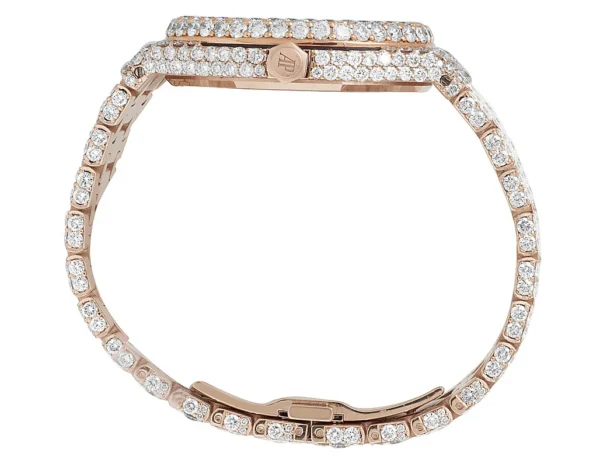 Mens 41MM Audemars Piguet Royal Oak 18k Rose Gold with VS diamond 37.75 Ct