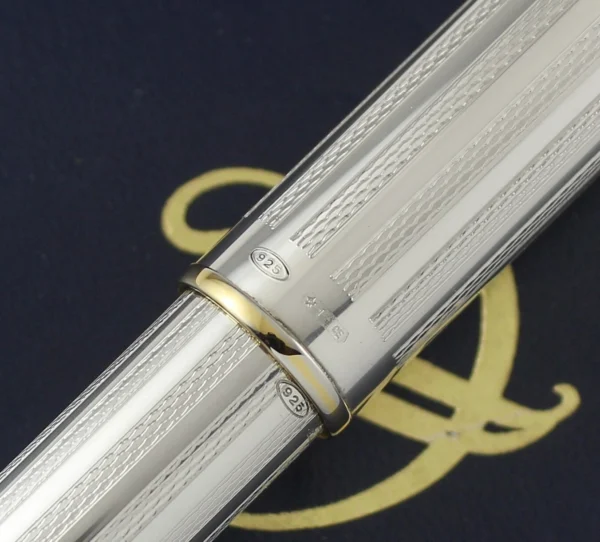 Detla Barley Guilloche Sterling Silver Fountain Pen - Vintage
