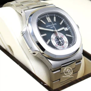 PATEK PHILIPPE Nautilus 5980/1A 40mm Blue Dial Chronograph Watch MINT
