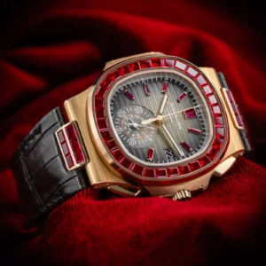 Patek Philippe Nautilus Rose Gold Brown Dial Ruby 5980/12R Rare
