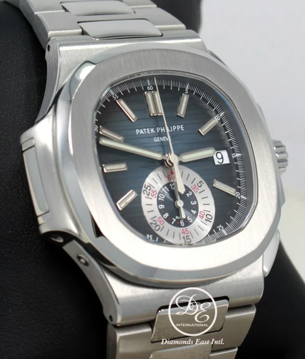 PATEK PHILIPPE Nautilus 5980/1A 40mm Blue Dial Chronograph Watch MINT