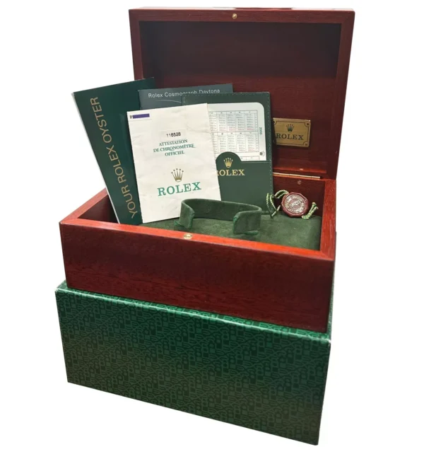 Rolex Daytona FACTORY DIAMOND RUBY PAVE 40mm Yellow Gold 116528 Watch BOX PAPERS