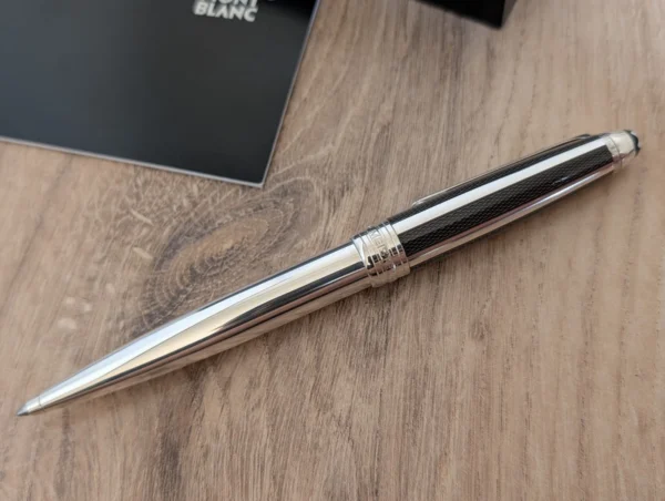 Montblanc Meistersuck Solitaire 925 Silver Fibre Guilloche Ballpoint Pen