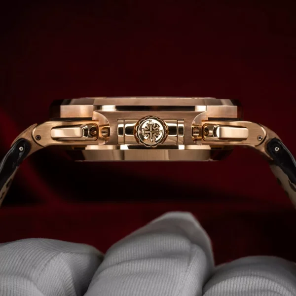 Patek Philippe Nautilus Rose Gold Brown Dial Ruby 5980/12R Rare