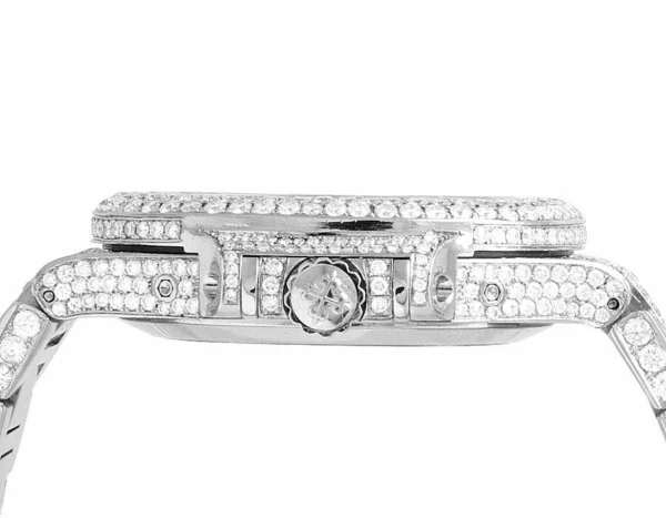 Steel Mens Patek Philippe Nautilus 5726/1A Pave Set VS Diamond Watch 34.65 Ct