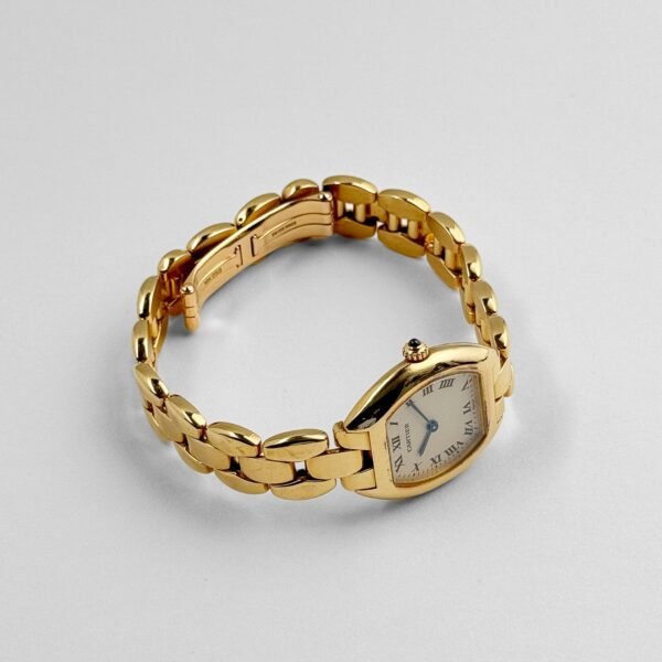 Cartier Tonneau 1945 'Ladies' Yellow Gold Silver Dial Quartz
