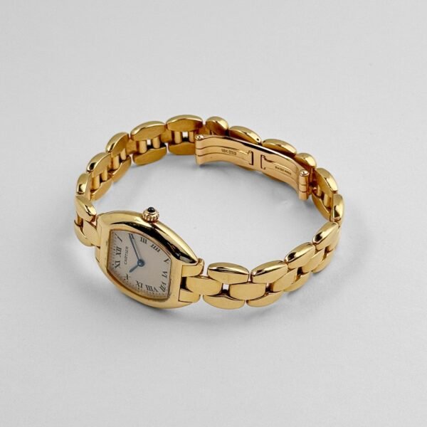 Cartier Tonneau 1945 'Ladies' Yellow Gold Silver Dial Quartz