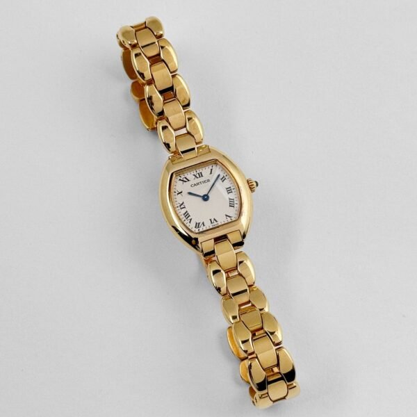 Cartier Tonneau 1945 'Ladies' Yellow Gold Silver Dial Quartz