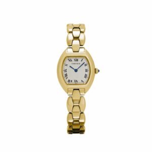 Cartier Tonneau 1945 'Ladies' Yellow Gold Silver Dial Quartz