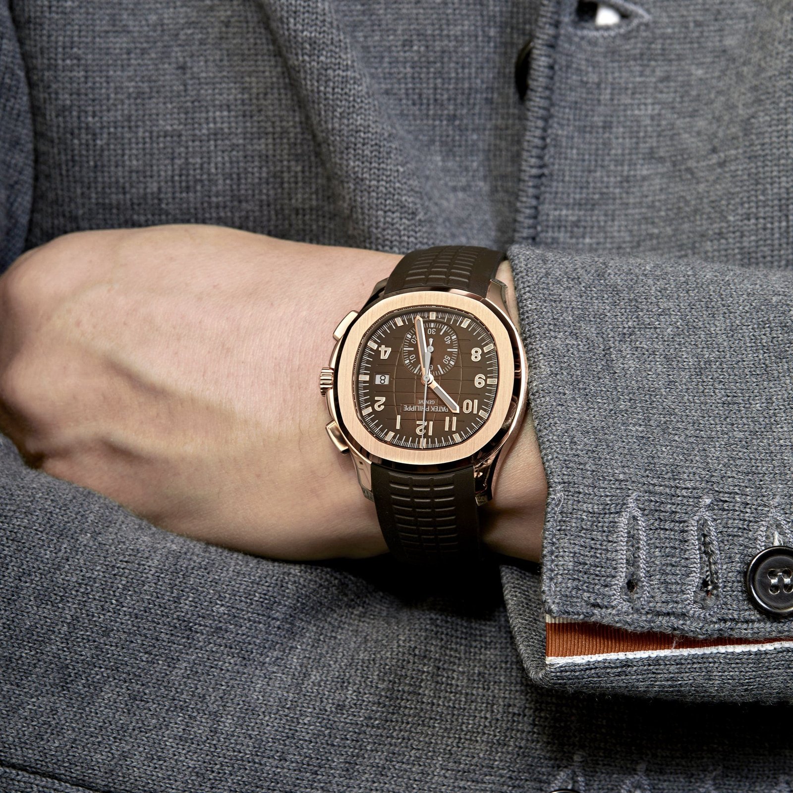 Patek Philippe Aquanaut 5968R-001 Chronograph Rose Gold Brown Dial (2025)