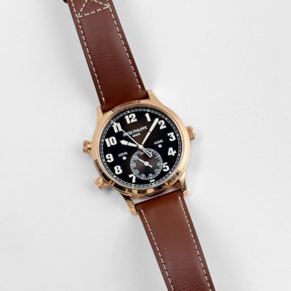 Patek Philippe Calatrava 5524R-001 'Pilot' Travel Time Rose Gold Brown Dial (2020)