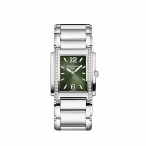 Patek Philippe Twenty-4 4910/1200A-011 'Ladies' Stainless Steel Green Diamond Dial Quartz