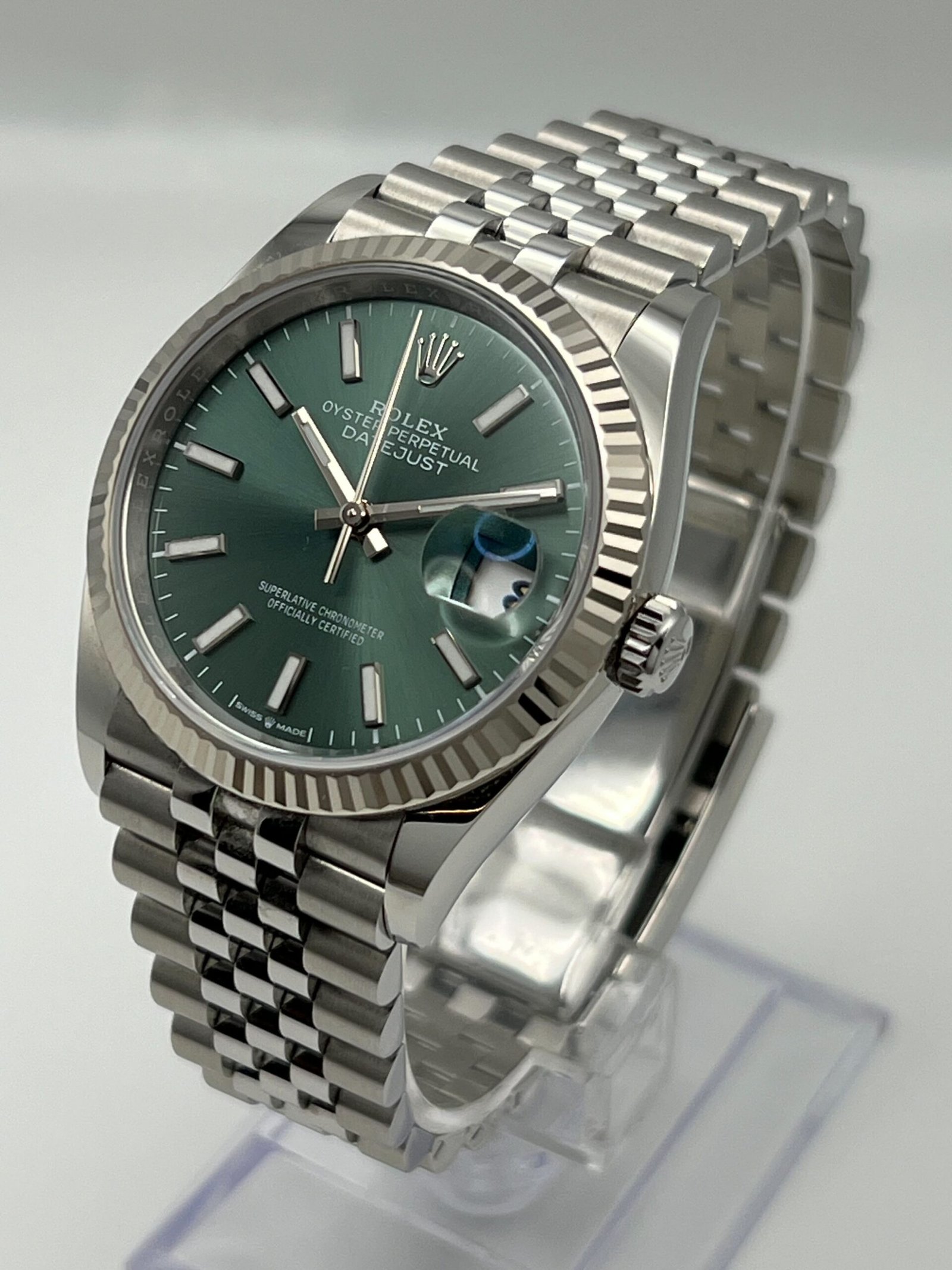 Rolex Datejust36 126234 Stainless Steel Mint Green Dial Jubilee (2024)