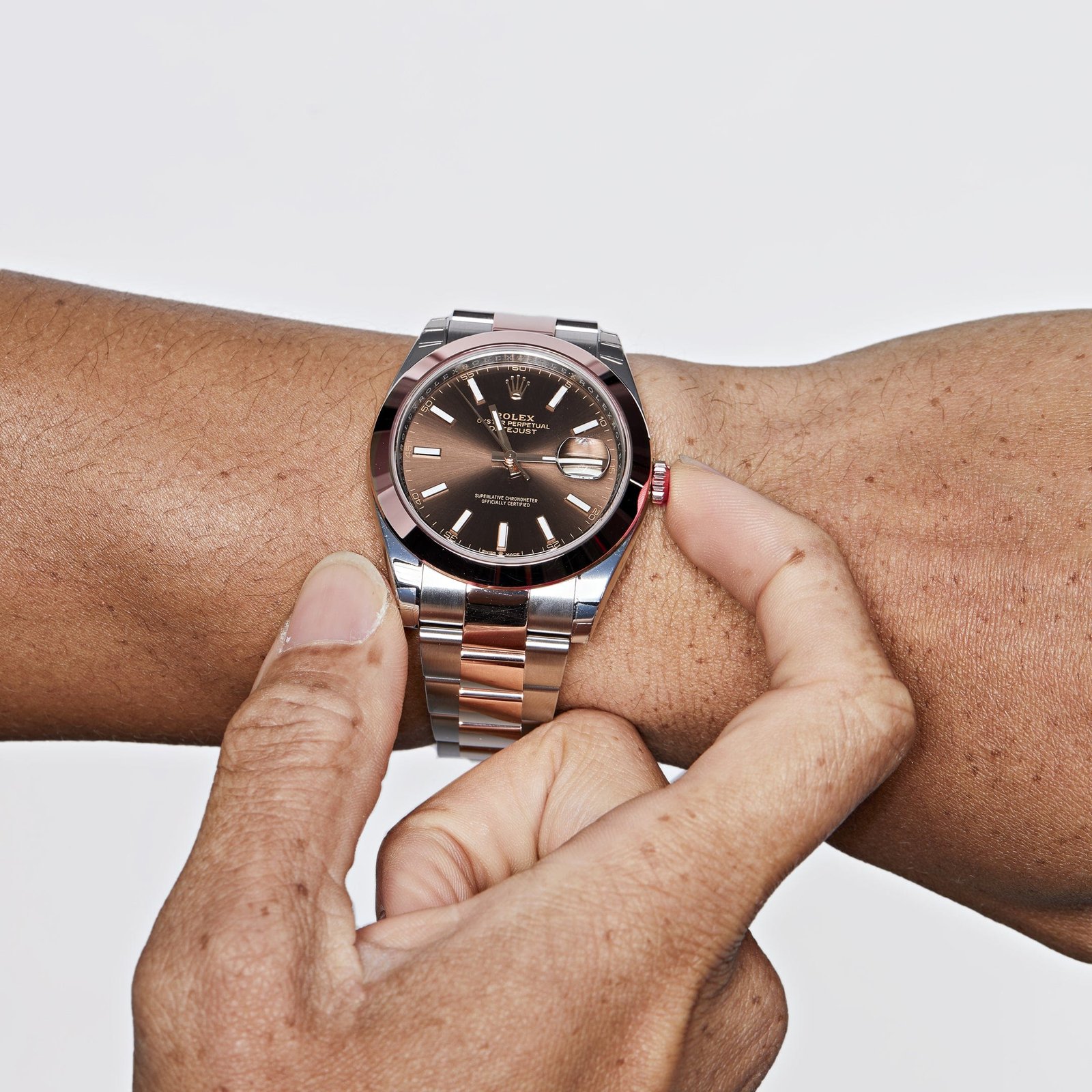 Rolex Datejust 41 126301 Stainless Steel Rose Gold Chocolate Dial (2025)