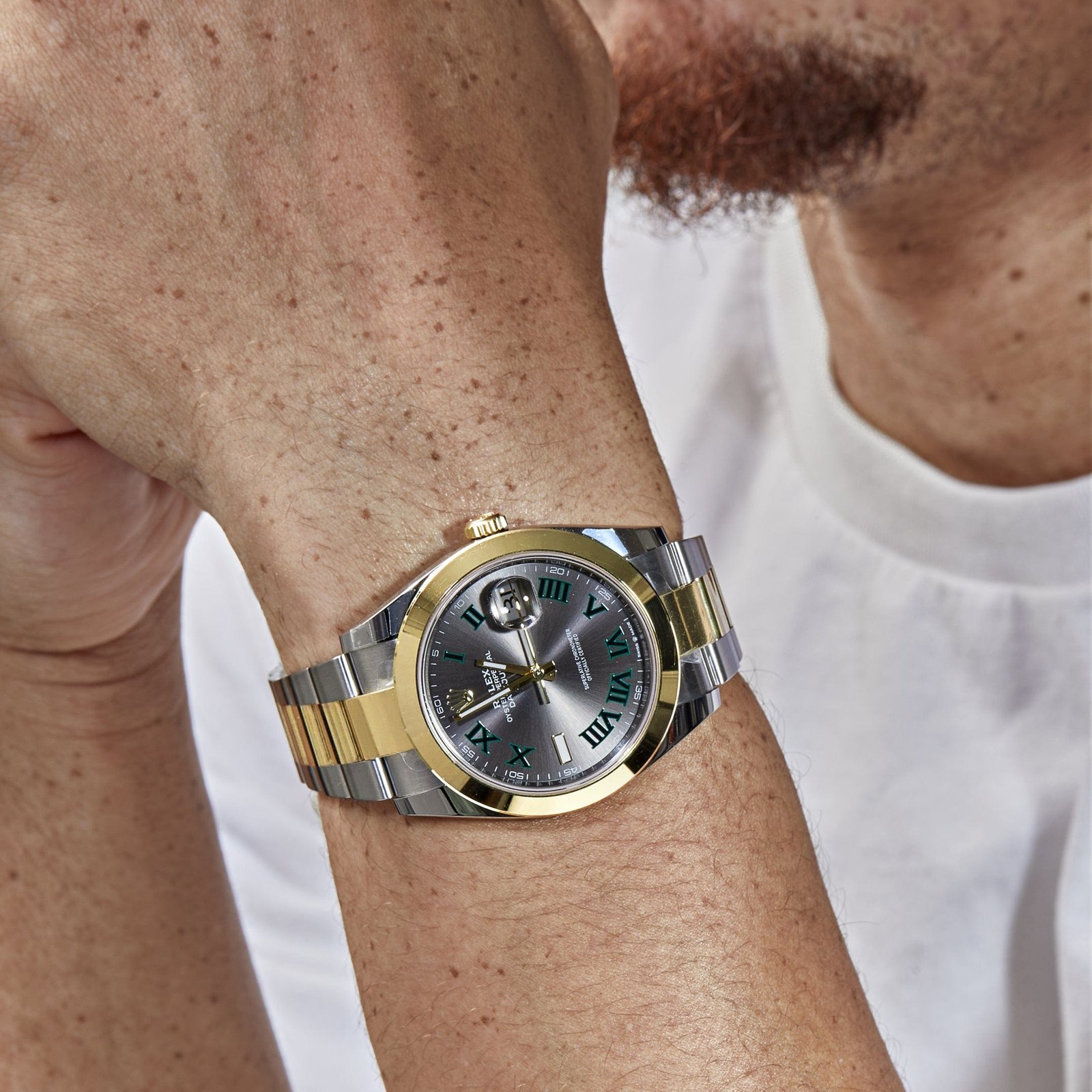 Rolex Datejust 41 126303 'Wimbledon' Yellow Gold Stainless Steel Slate Dial (2020)