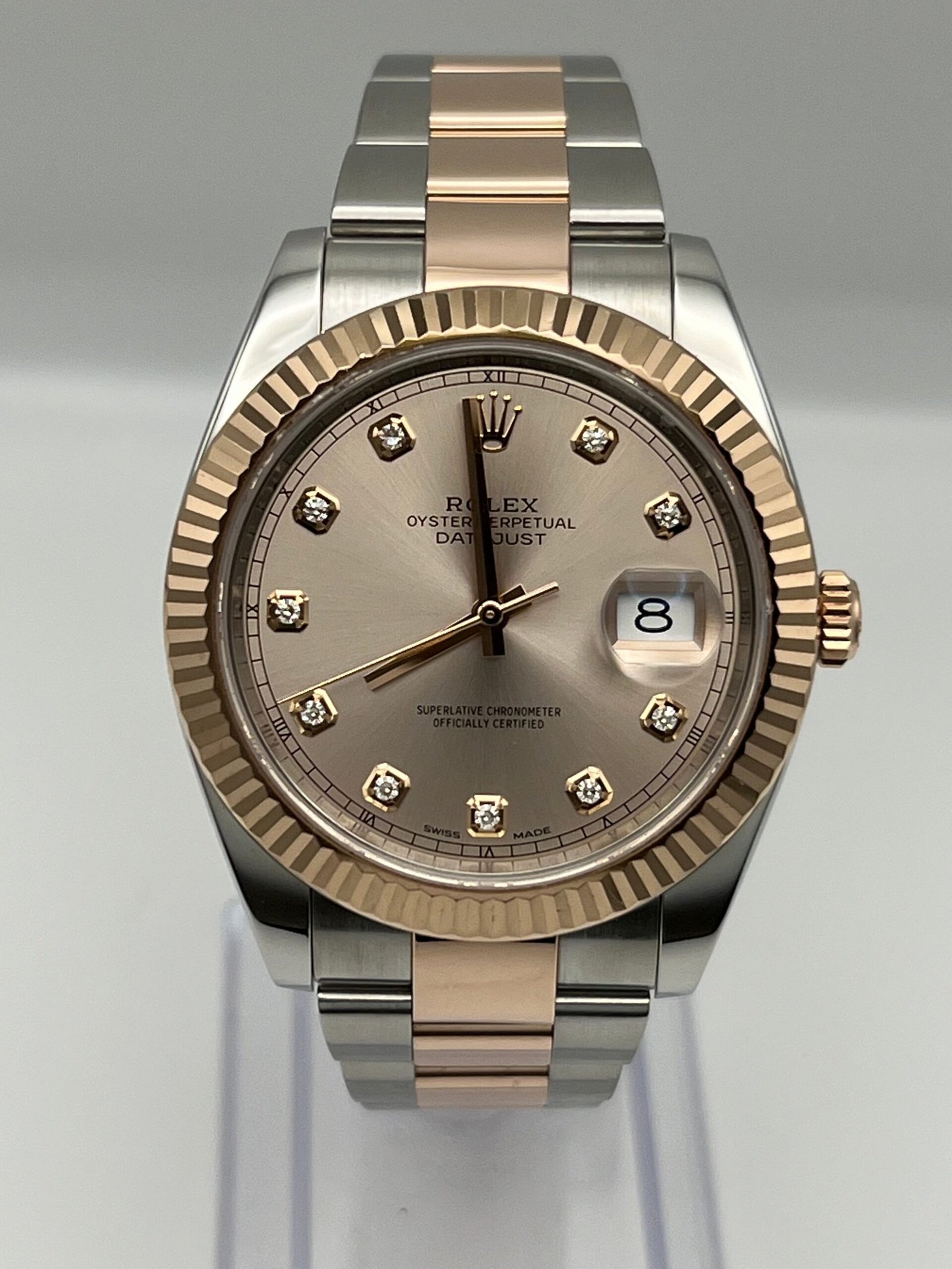 Rolex Datejust 41 126331 Rose Gold Stainless Steel Sundust Diamond Dial (2022)