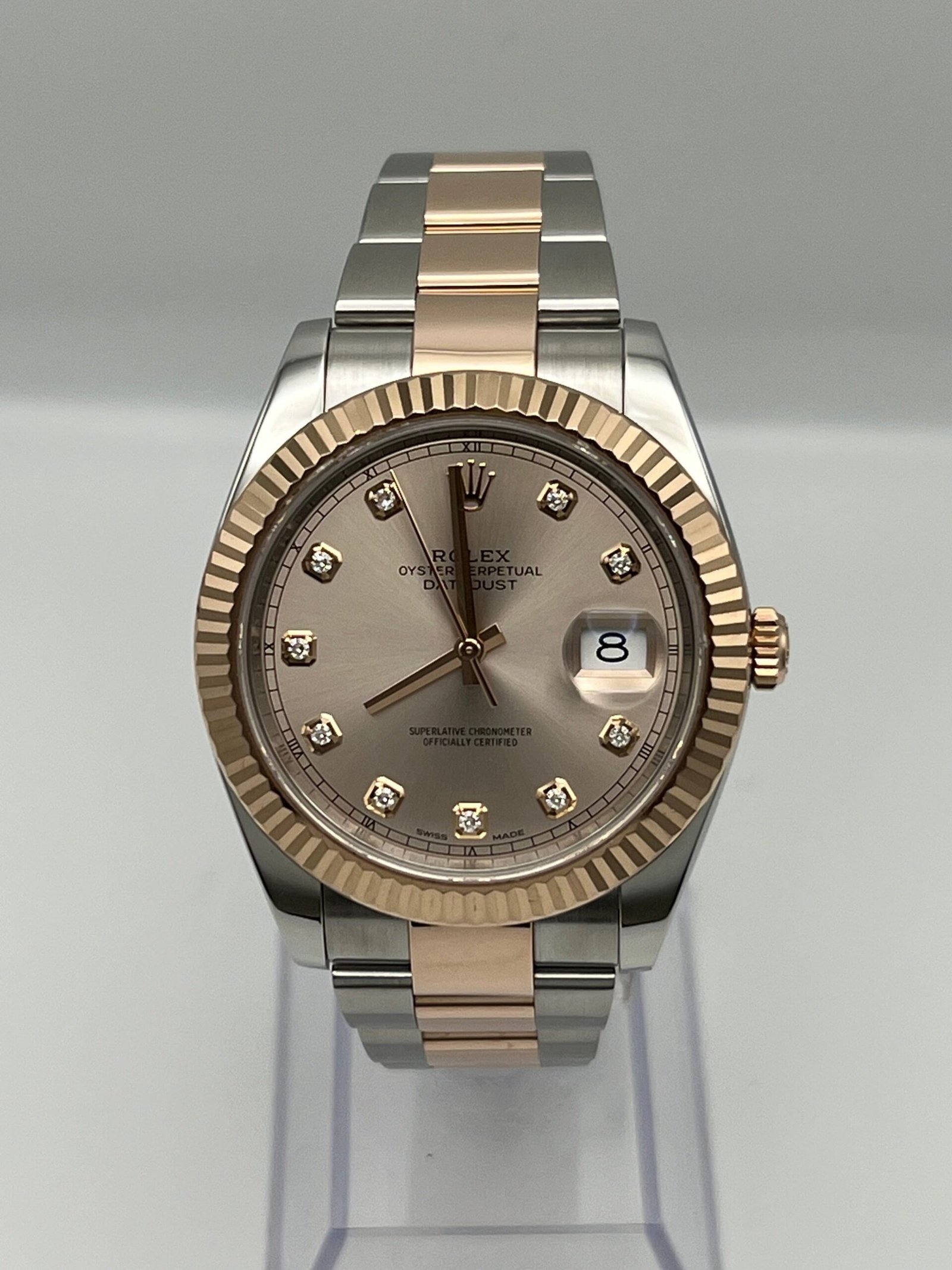 Rolex Datejust 41 126331 Rose Gold Stainless Steel Sundust Diamond Dial (2022)