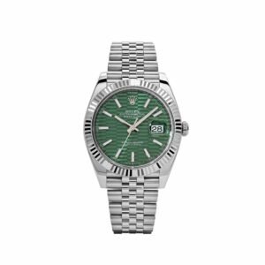 Rolex Datejust 41 126334 Stainless Steel Fluted Motif Green Dial Jubilee