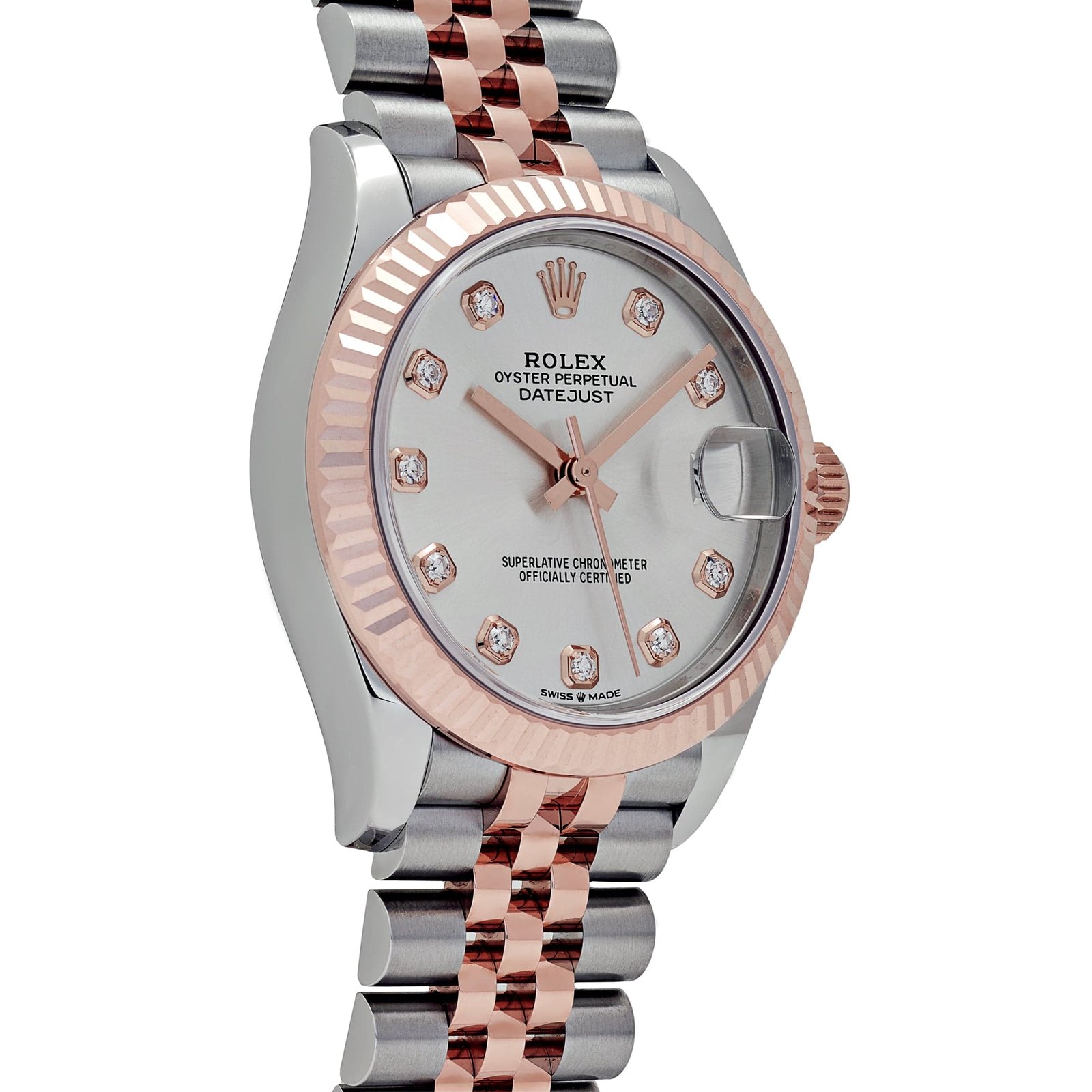Rolex Datejust 31 278271 'Ladies' Stainless Steel Rose Gold Silver Diamond Dial (2025)