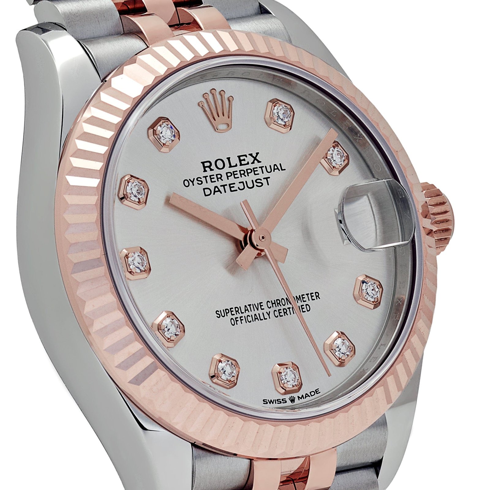 Rolex Datejust 31 278271 'Ladies' Stainless Steel Rose Gold Silver Diamond Dial (2025)