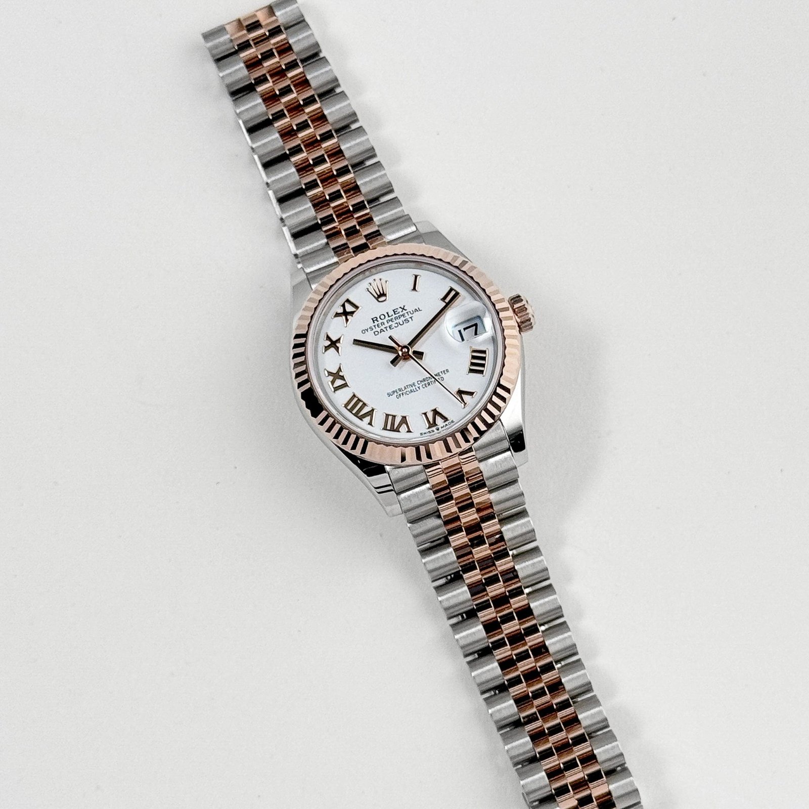 Rolex Datejust 31 278271 'Ladies' Stainless Steel Rose Gold White Roman Numerals Dial (2025)