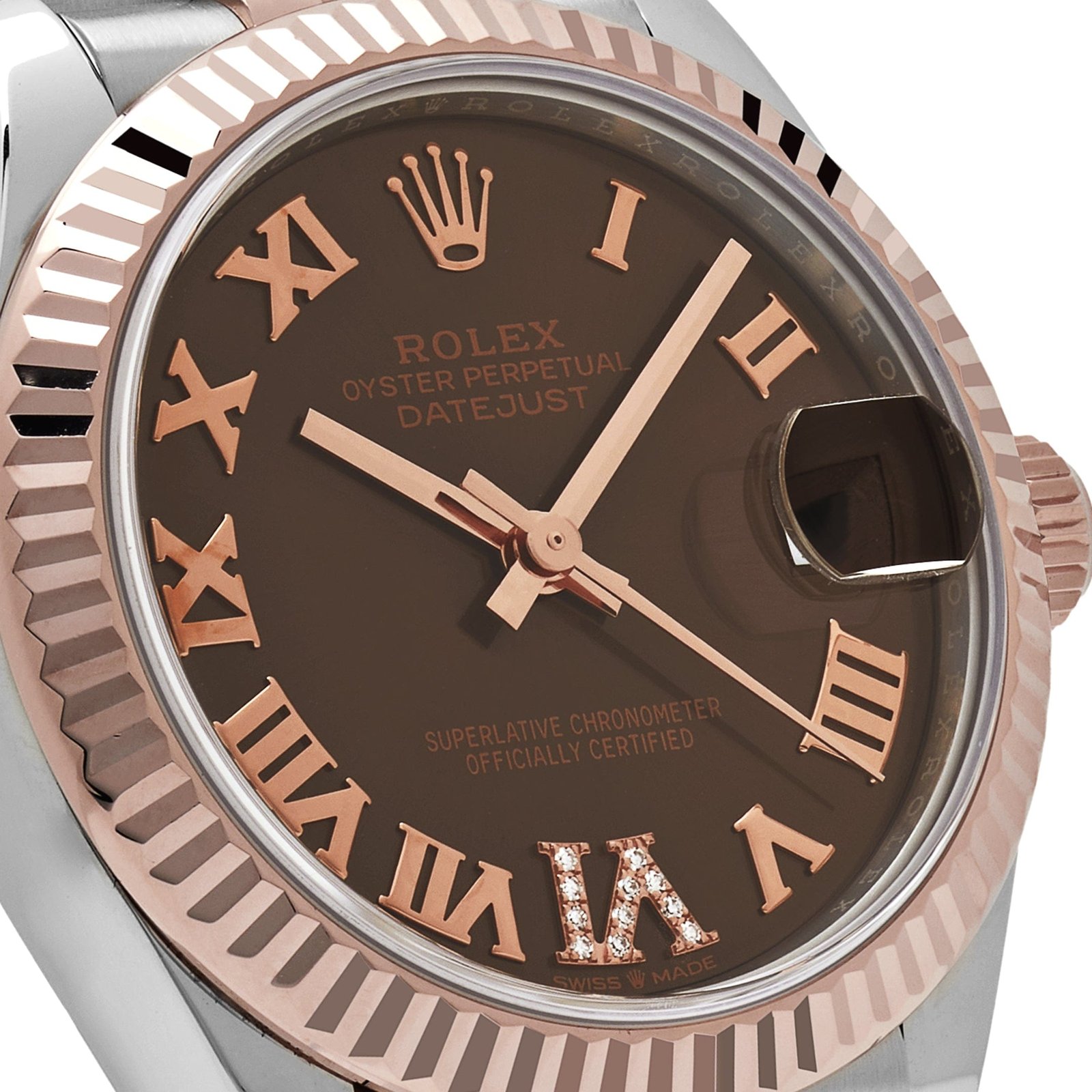 Rolex Datejust 31 278271 'Ladies' Rose Gold Stainless Steel Roman Chocolate Dial Jubilee (2024)
