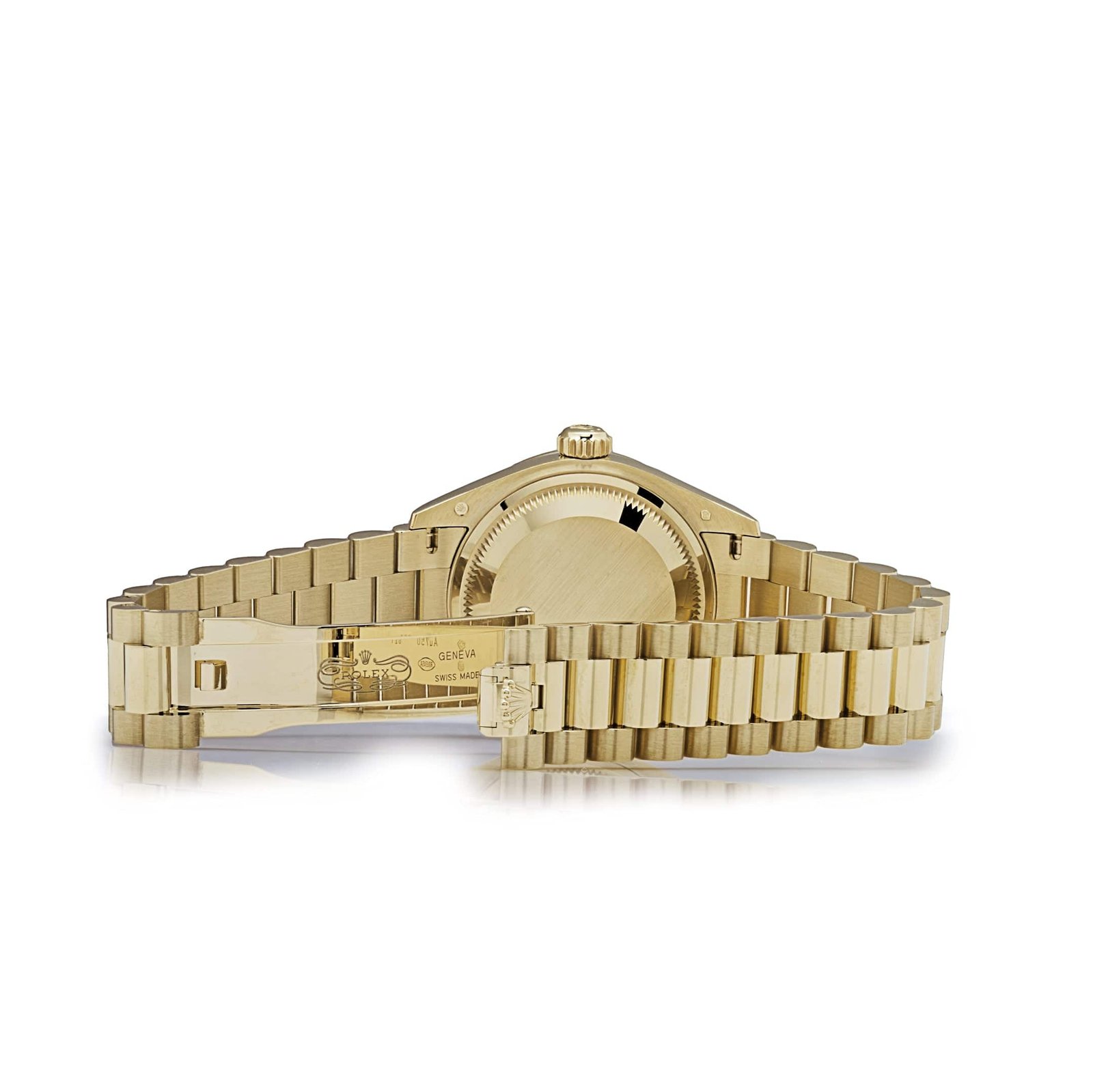 Rolex Datejust 28 279138RBR 'Ladies' Yellow Gold Champagne Diamond Dial President (2022)