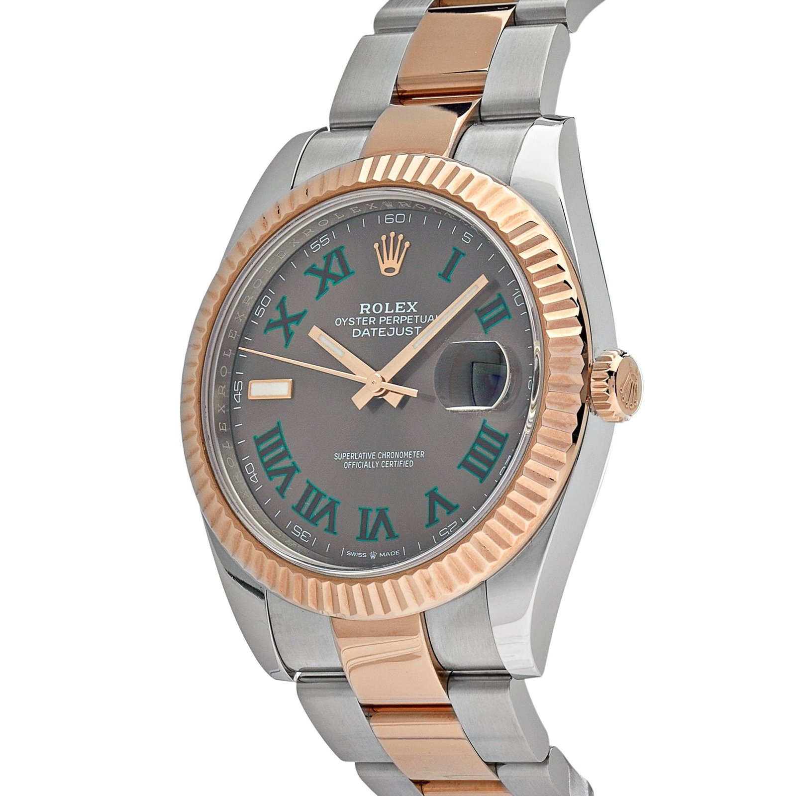Rolex Datejust 41 126331 'Wimbledon' Rose Gold Stainless Steel