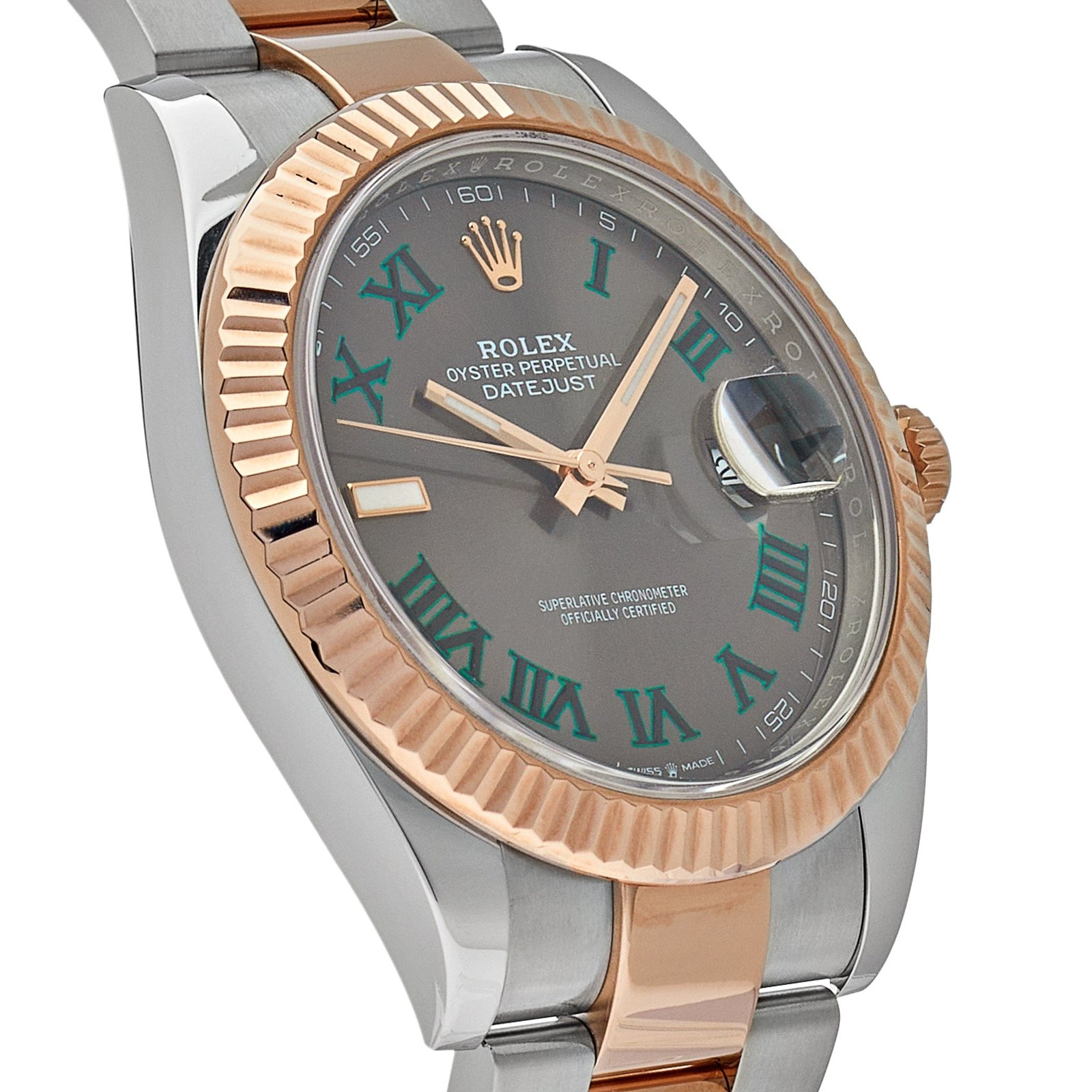 Rolex Datejust 41 126331 'Wimbledon' Rose Gold Stainless Steel