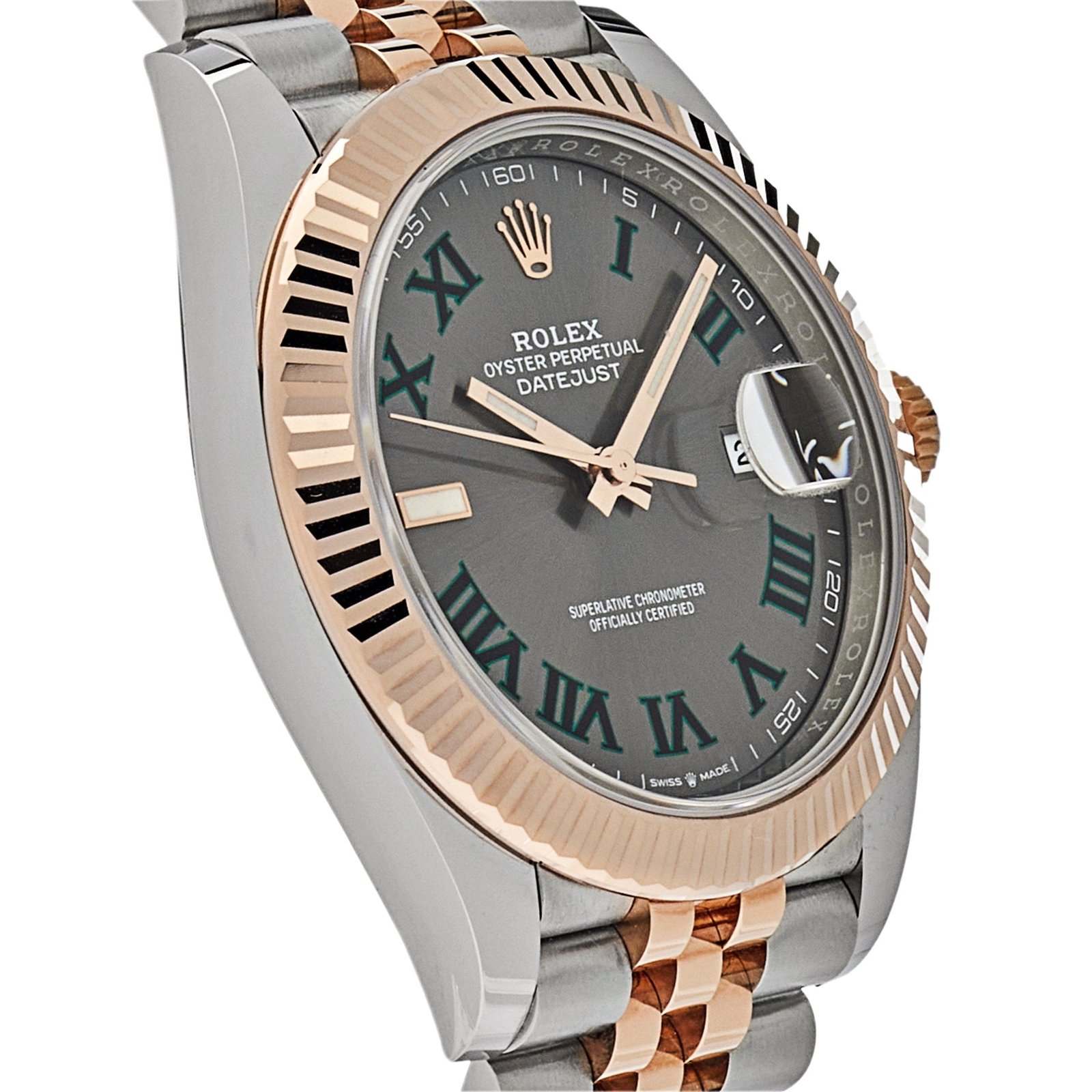 Rolex Datejust 41 126331 Rose Gold Stainless Steel Wimbledon Dial Jubilee (2024)
