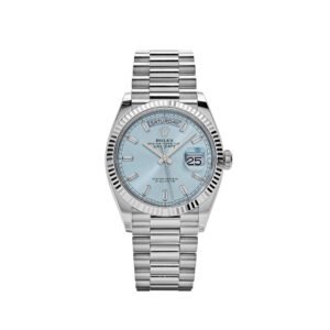 Rolex Day-Date 36 128236 Platinum Ice Blue Baguette Dial