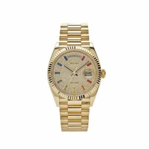 Rolex Day-Date 36 128238 Yellow Gold Diamond-Paved Rainbow Dial (2022)