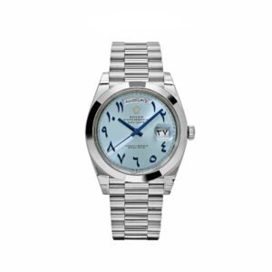 Rolex Day-Date 40 228206 Platinum Ice Blue Arabic Dial Smooth Dial