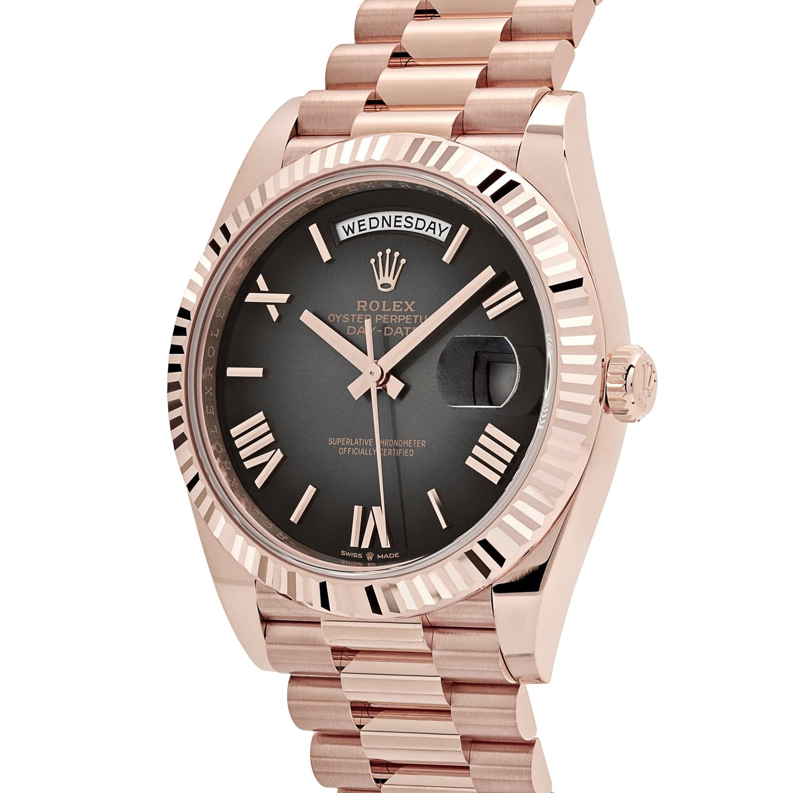 Rolex Day-Date 40 228235 Rose Gold Slate Ombre Dial