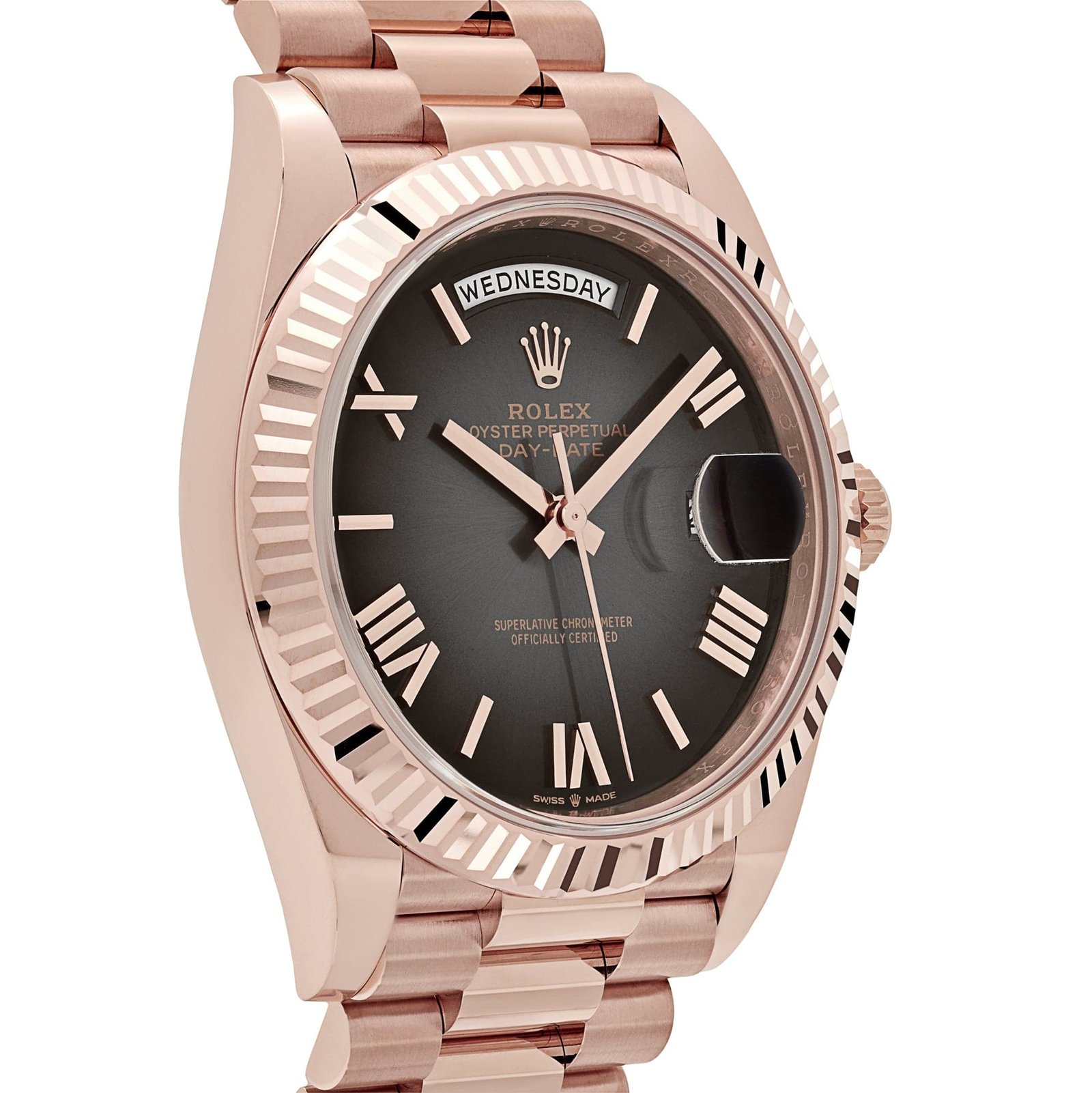 Rolex Day-Date 40 228235 Rose Gold Slate Ombre Dial