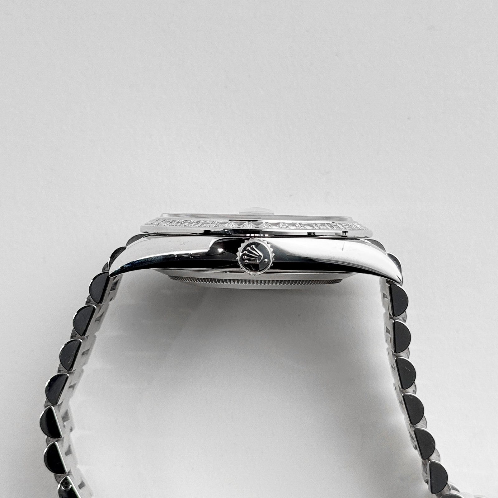 Rolex Day-Date 40 228396TBR Platinum Diamond Bezel Ice Blue Diamond Dial (2017)