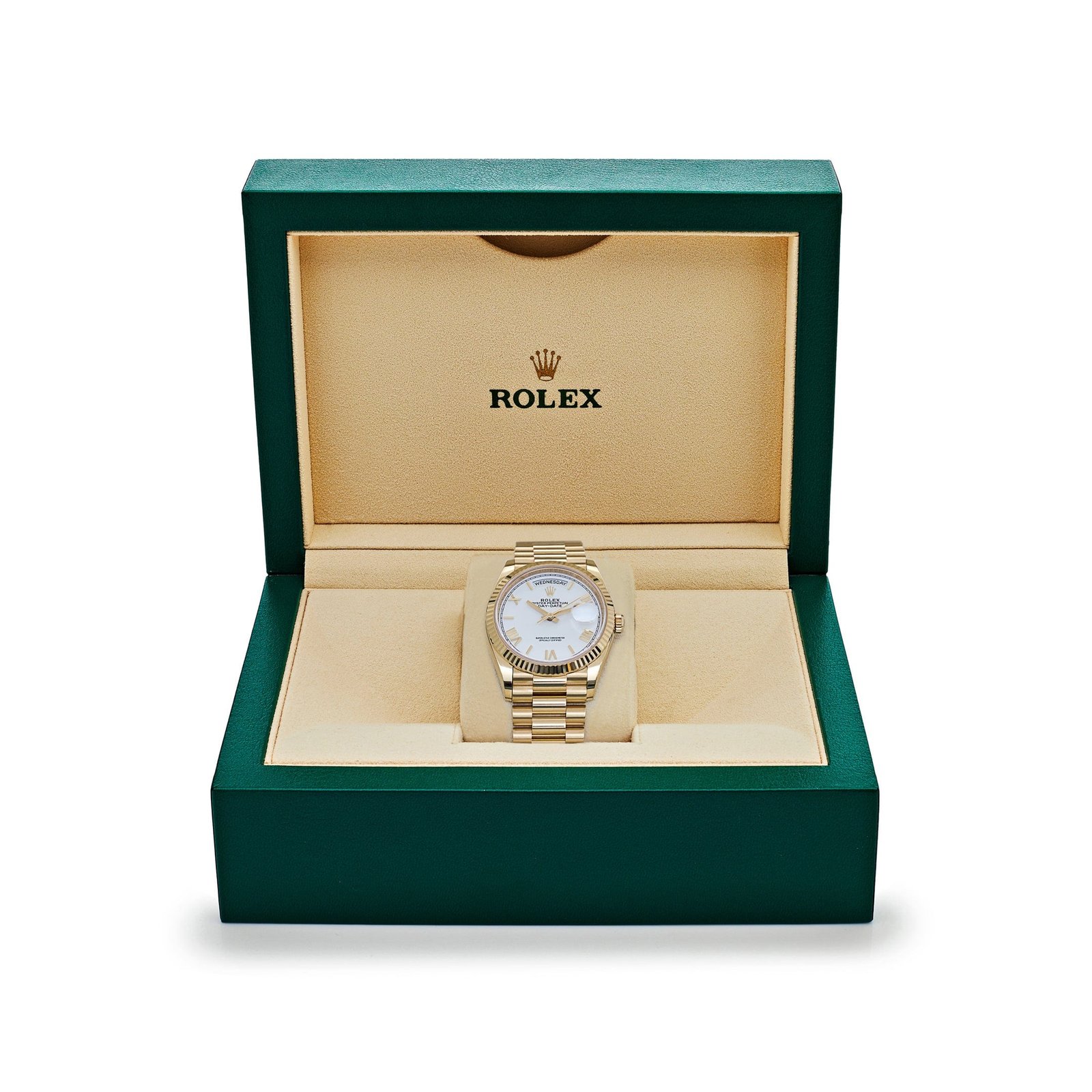Rolex Day-Date 36 128238 Yellow Gold White Dial (2022)