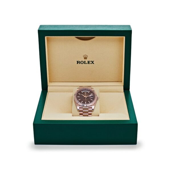 Rolex Day-Date 40 Reference 228235 Rose Gold Chocolate Dial (2024)