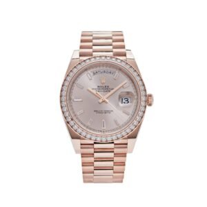 Rolex Day-Date 40 228345RBR Rose Gold Diamond Bezel Sundust Diamond Dial