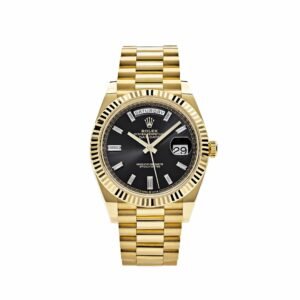 Rolex Day-Date 40 228238 Yellow Gold Black Baguette Diamond Dial (2022)
