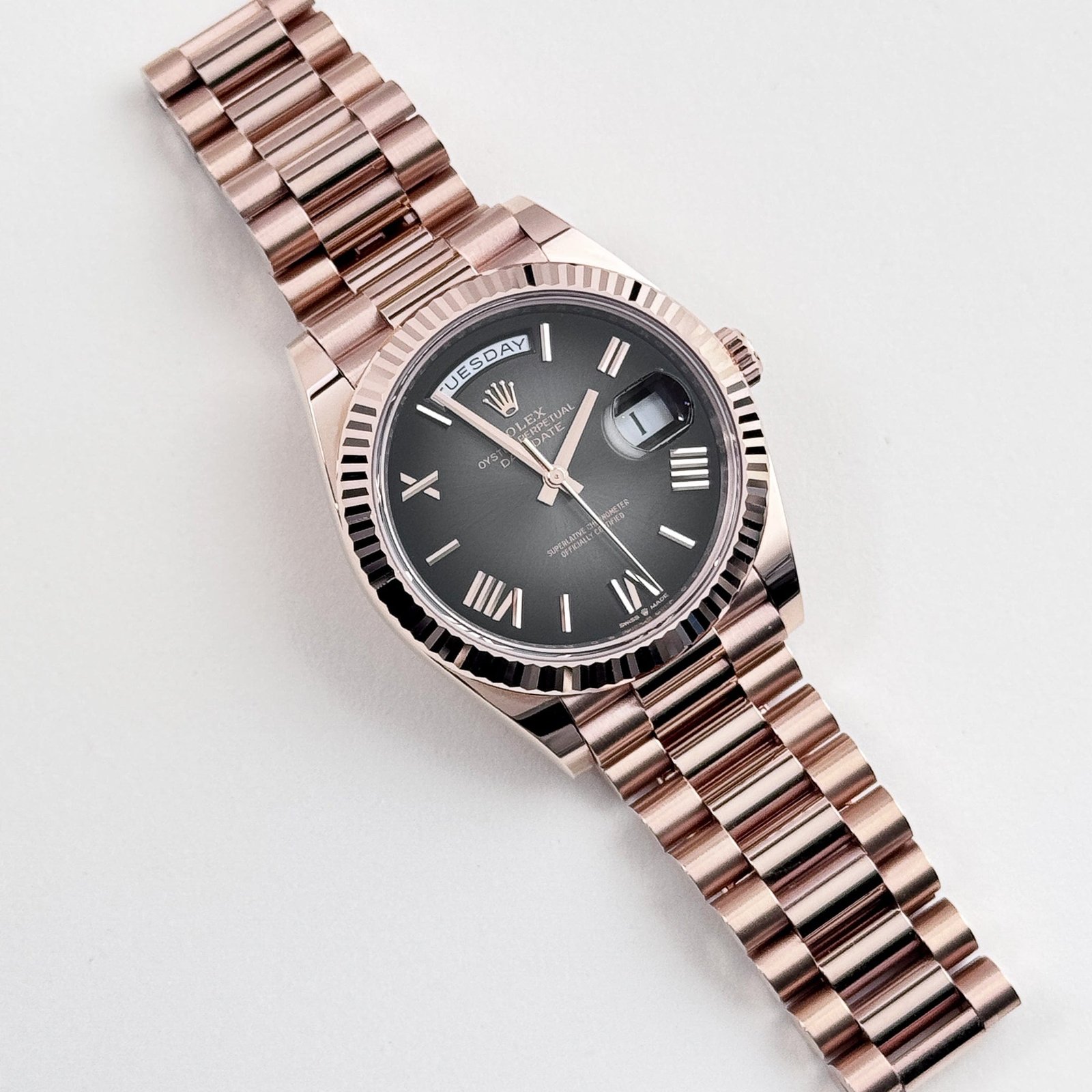 Rolex Day-Date 40 Reference 228235 Rose Gold Slate Ombre Dial (2024)