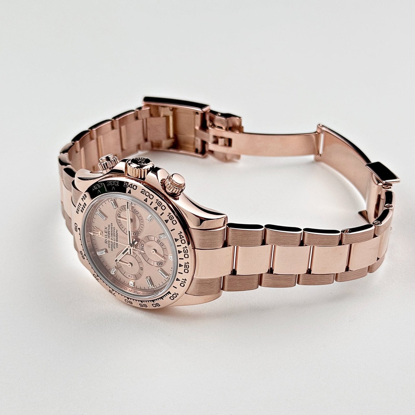 Rolex Daytona 116505 Rose Gold Sundust Diamond Baguette Dial (2015)