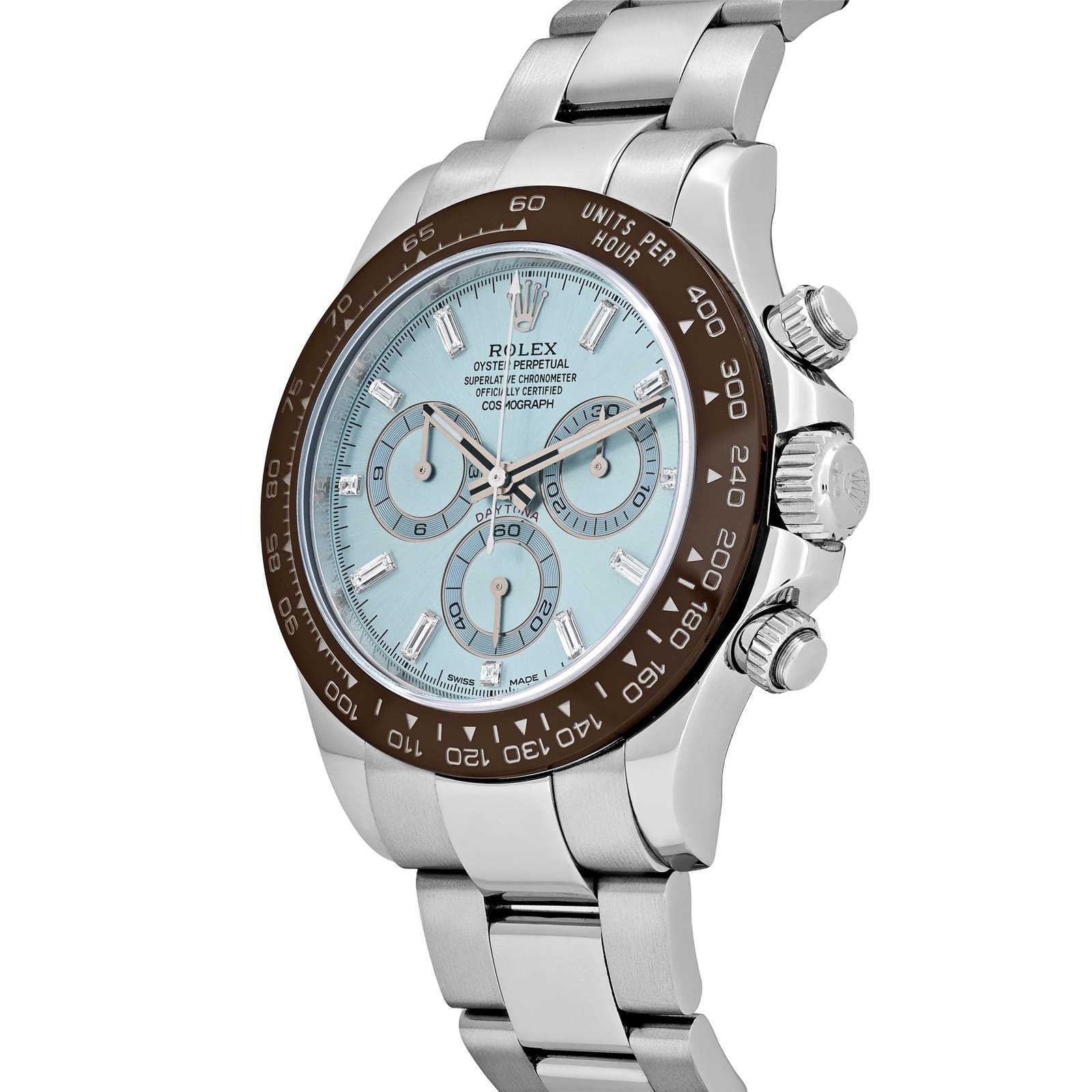 Rolex Daytona 116506 Platinum Ice Blue Baguette Diamond Dial (2022)