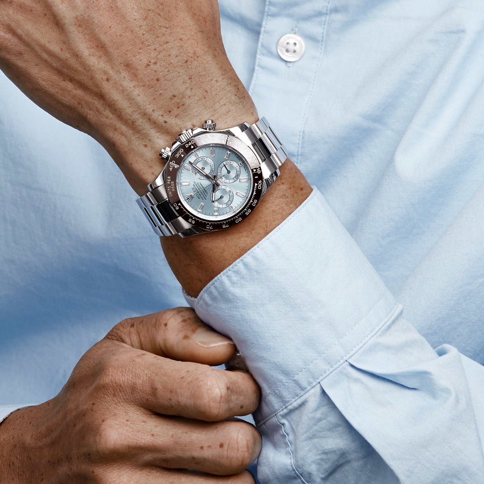 Rolex Daytona 116506 Platinum Ice Blue Baguette Diamond Dial (2022)