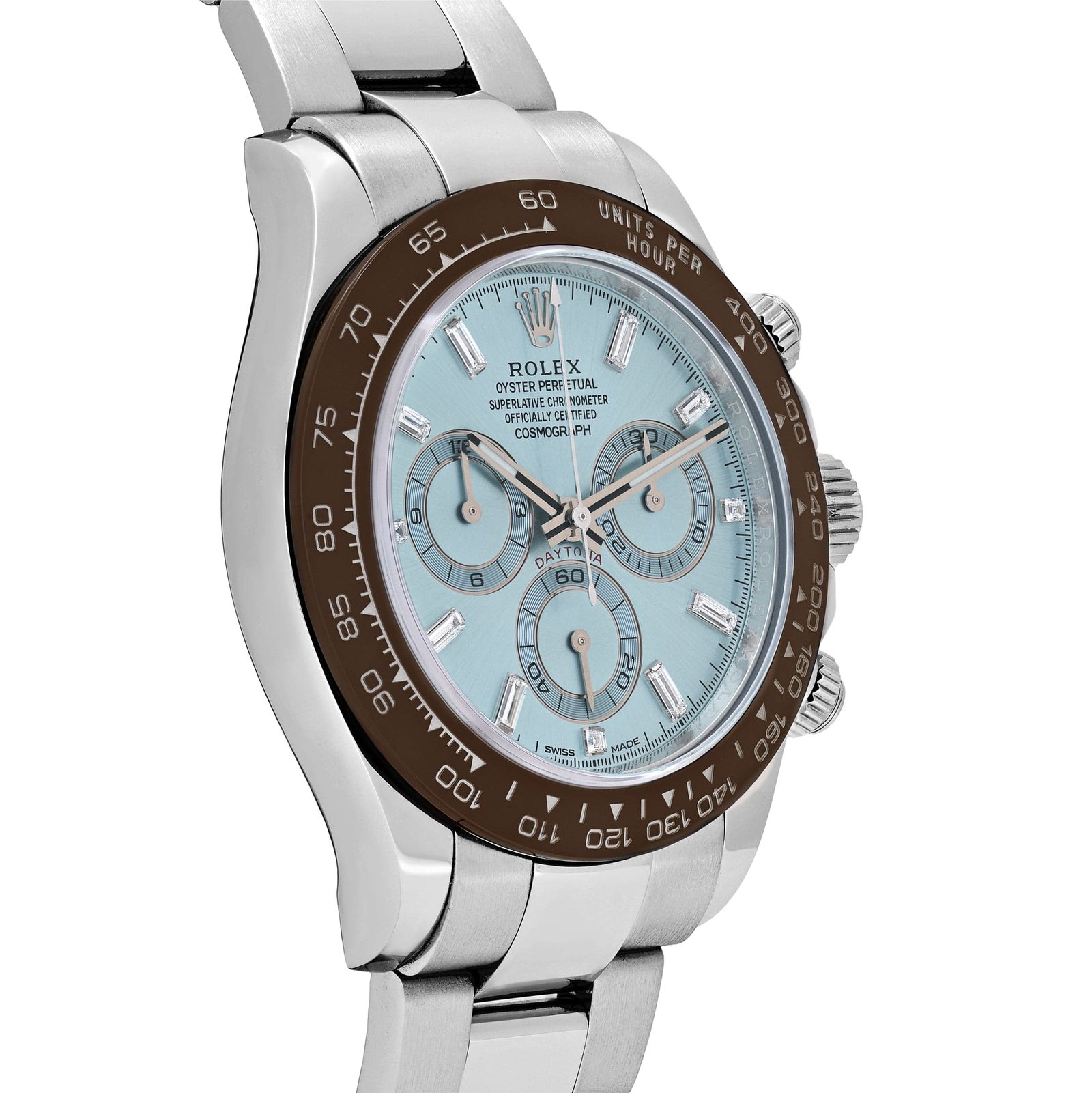 Rolex Daytona 116506 Platinum Ice Blue Baguette Diamond Dial (2022)
