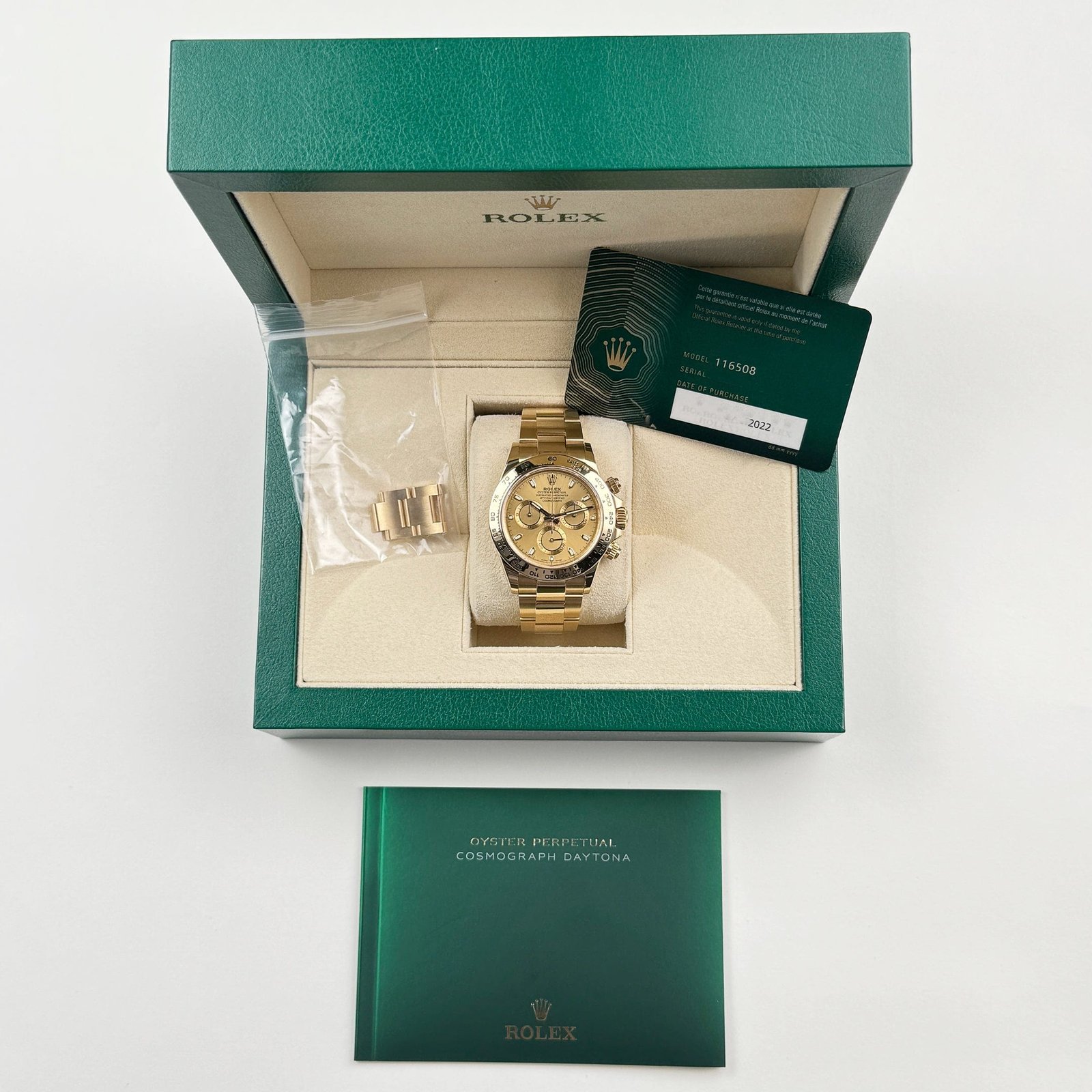 Rolex Daytona 116508 Yellow Gold Champagne Dial (2022)