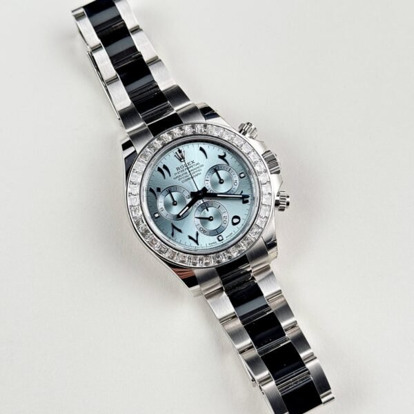 Rolex Daytona 116576TBR Platinum Diamond Ice Blue Arabic Dial