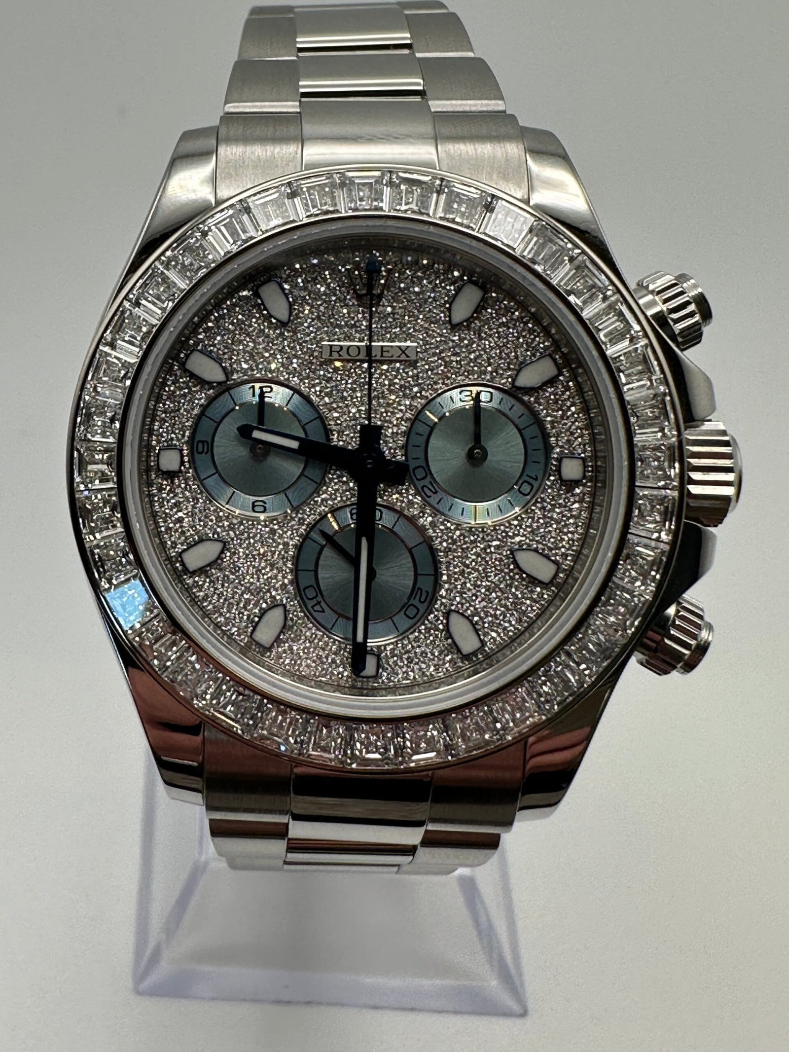 Rolex Daytona 116576TBR Platinum Pave Diamond Dial