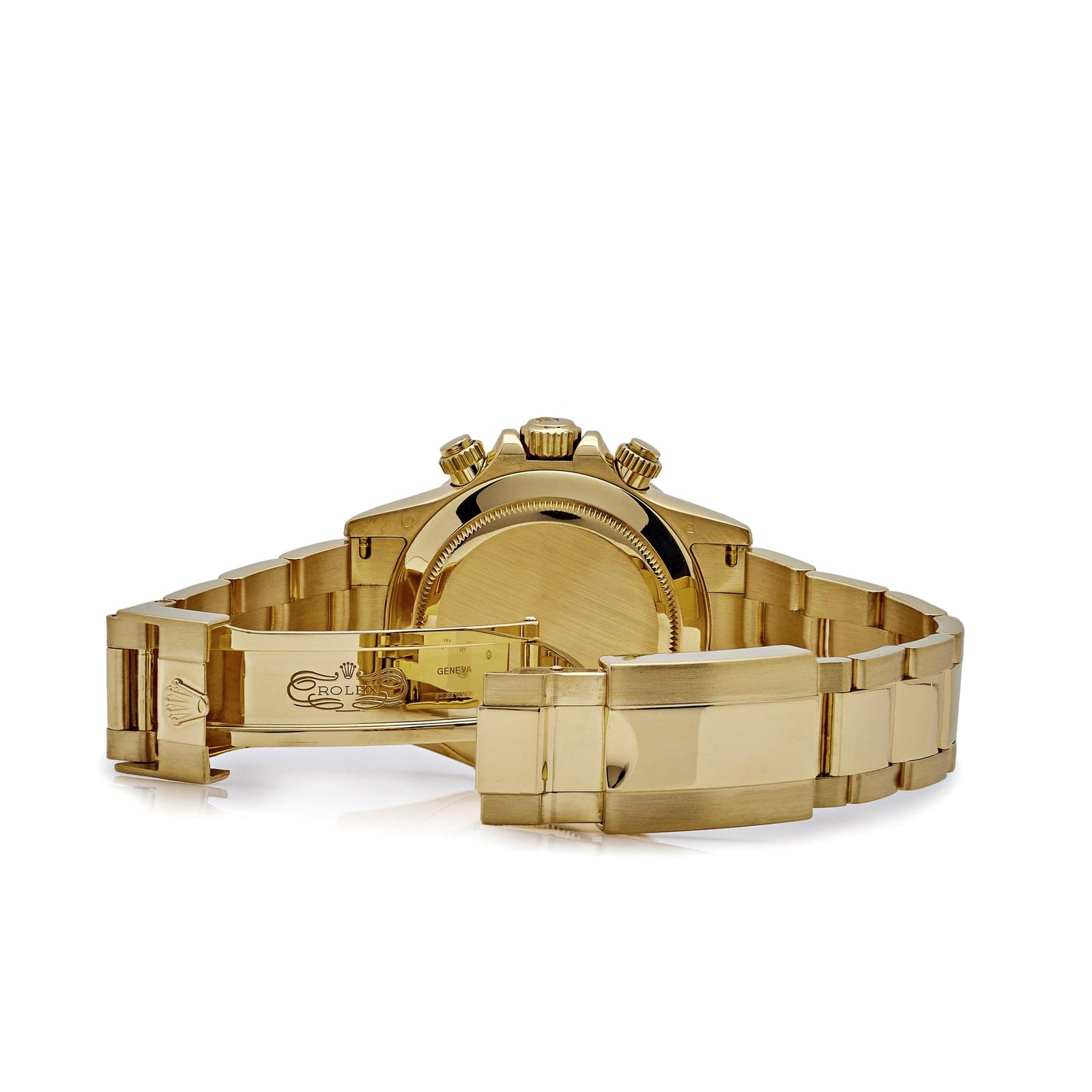 Rolex Daytona 116578SACO Yellow Gold Sapphire Bezel Mother Of Pearl Dial