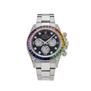 Rolex Daytona 116599RBOW 'Rainbow' White Gold Black Diamond Dial Sapphire Bezel